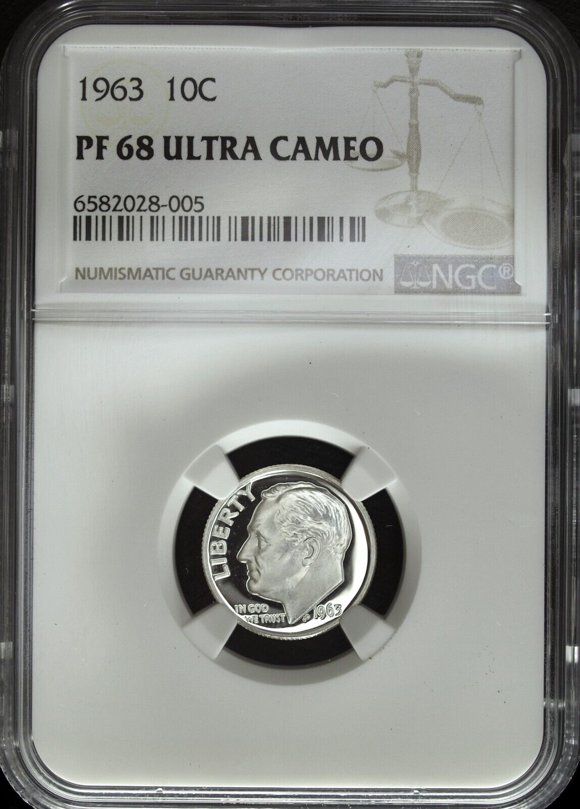 1963 NGC Proof 68 Ultra Cameo Roosevelt Silver Dime ☆☆ Great For Sets ☆☆ 005