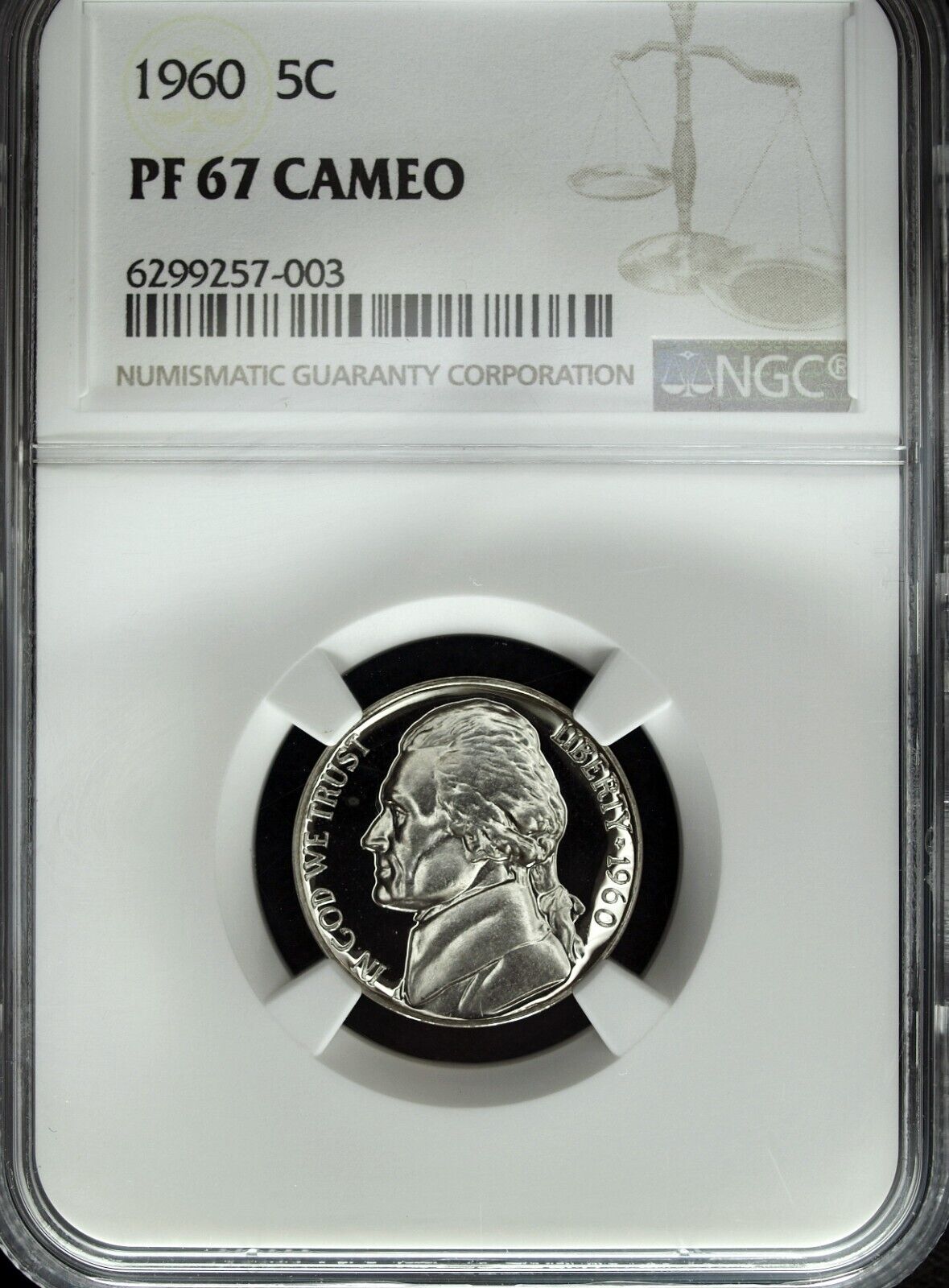 1960 NGC PF 67 Cameo Jefferson Nickel ☆☆ Great For Sets ☆☆ 003