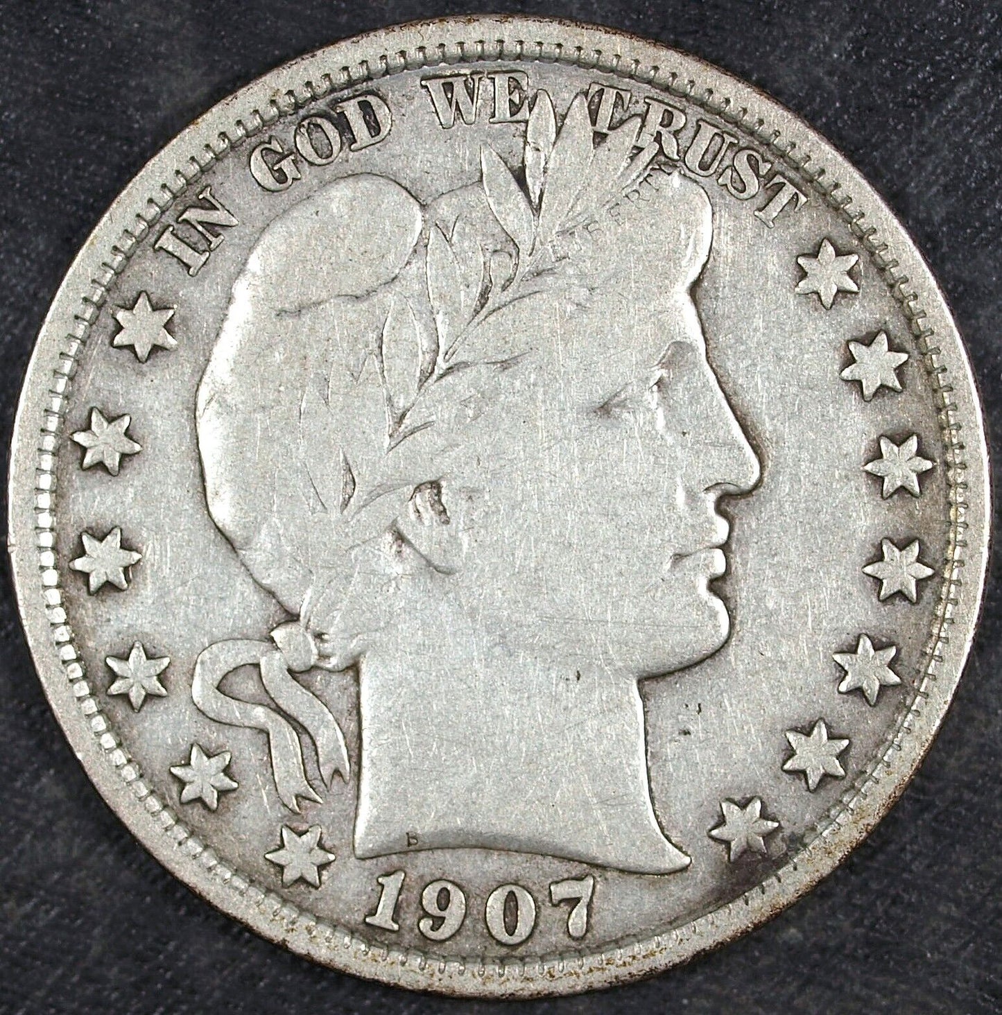 1907 S Barber Silver Half Dollar ☆☆ Circulated ☆☆ Great For Sets 405