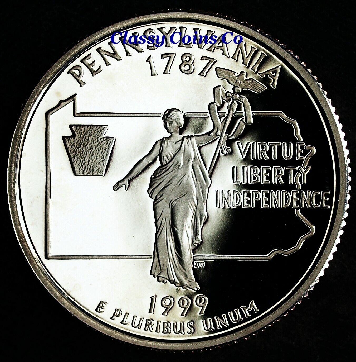 1999 S Pennsylvania Silver Proof State Qtr. ☆☆ Great For Sets ☆☆ From Proof Set