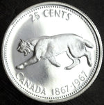 1967 Canada Silver Quarter 25 cents ☆☆ UnCirculated ☆☆ Great Set Filler 306