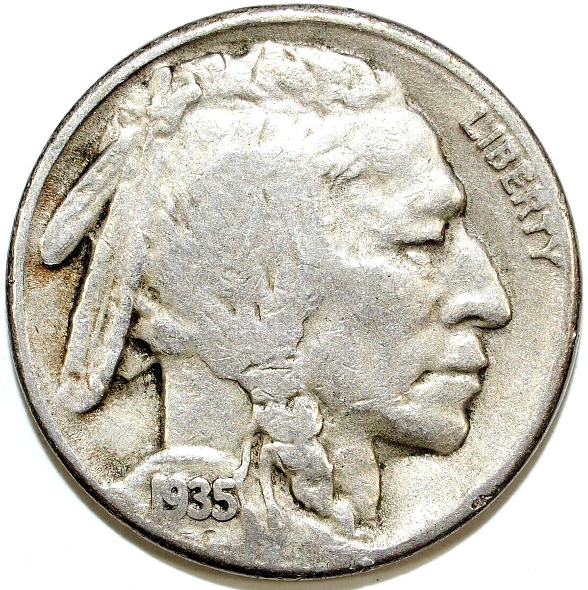 1935 S Buffalo Nickel ☆☆ Circulated ☆☆ Great Book Filler 164