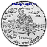 2013 Texas "Cowboy Riding Horseback" 1 oz .9999 Silver ☆☆ Great Collectible ☆☆