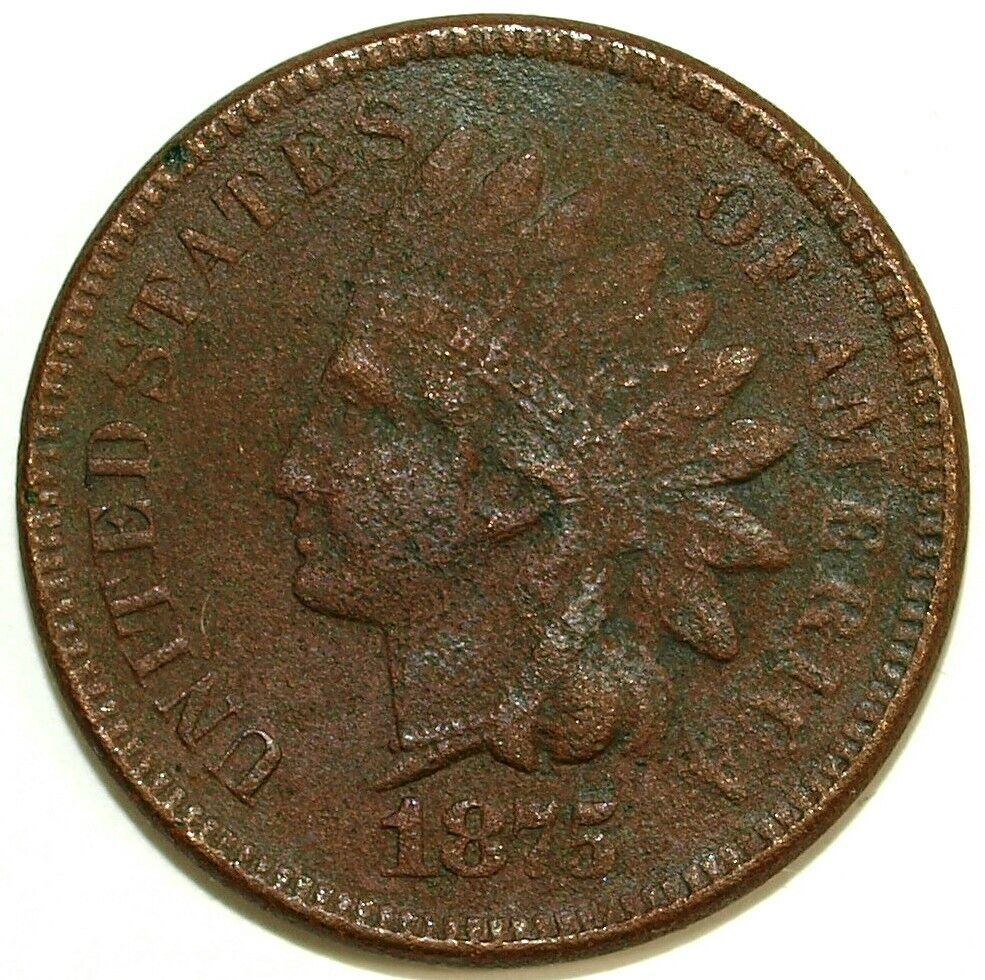 1875 Indian Head Circulated Cent ☆☆ Great Set Filler ☆☆ 104