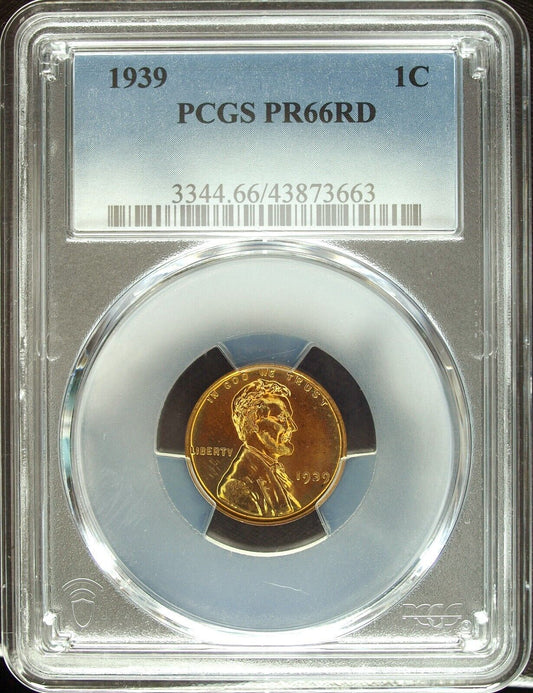 1939 PCGS PF 66 Red Lincoln Cent ☆☆ Flashy Red Mirrors ☆☆ 663
