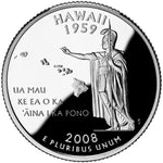 2008 S Clad Proof Hawaii State Quarter ☆☆ Great For Sets