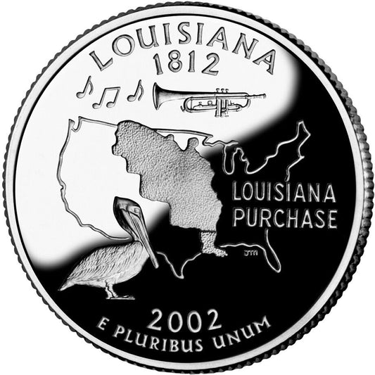 2002 S Louisiana Clad Proof State Quarter ☆☆ Great For Sets ☆☆ From Proof Set