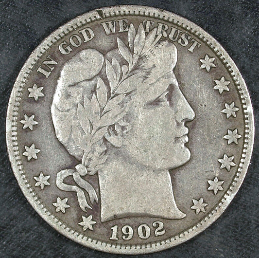 1902 P Barber Silver Half Dollar ☆☆ Circulated ☆☆ Great For Sets 400