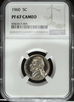 1960 NGC PF 67 Cameo Jefferson Nickel ☆☆ Great For Sets ☆☆ 005