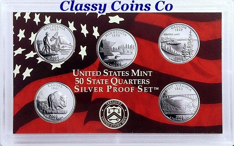 2005 S Silver State US Mint Proof Washington Quarter Set ☆☆ No Box/COA ☆☆
