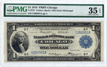 1918 PMG VF 35 EPQ $1 Green Eagle Federal Reserve Bank Chicago, IIl. ☆☆ FR 727