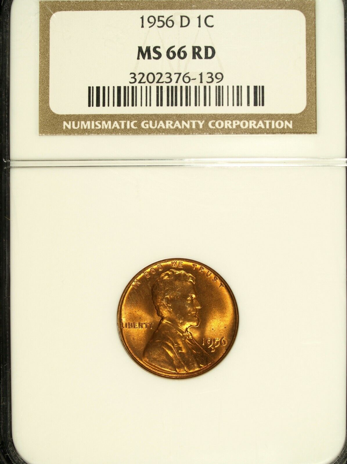 1956 D NGC MS 66 Red Lincoln Cent ☆☆ Great For Sets ☆☆ 139
