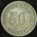 1877 A German 50 Pfennig ☆☆ Circulated ☆☆ Great for Sets 470
