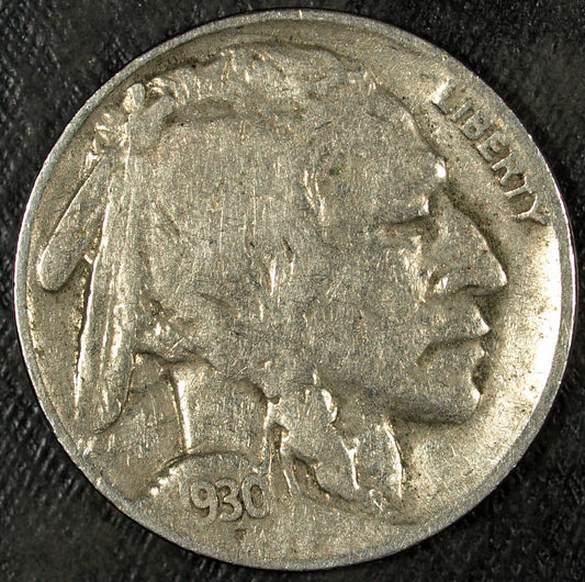 1930 P Buffalo Nickel ☆☆ Circulated ☆☆ Great Book Filler 209