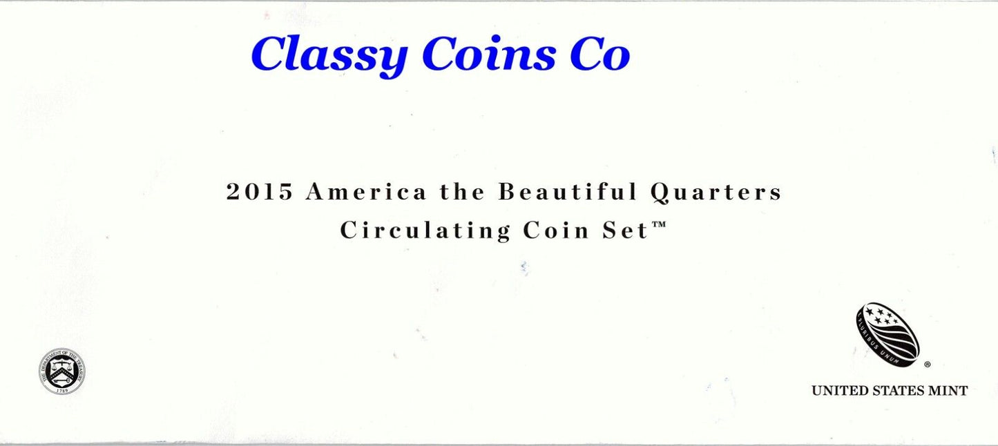 2015 P & D ATB Clad Circulating Quarter Set ☆☆ US Mint ☆☆ 10 Coin Set  ☆☆