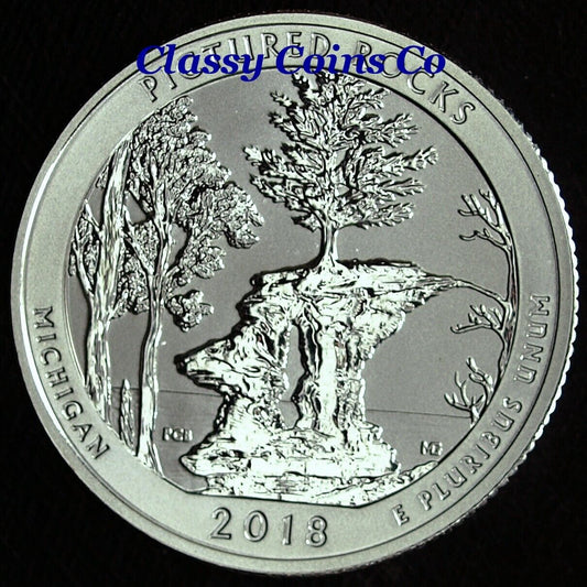 2018 S Reverse Proof Silver Pictured Rocks National Parks ATB Quarter ☆☆