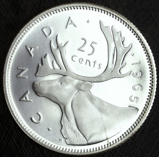 1965 Canada Silver Quarter 25 cents ☆☆ UnCirculated ☆☆ Great Set Filler 402