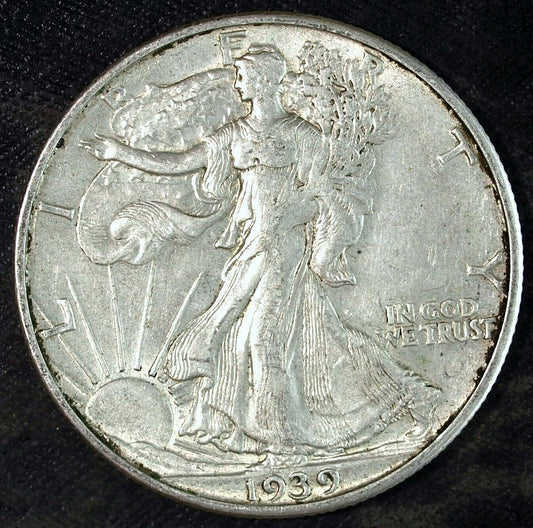 1939 D Walking Liberty Silver Half Dollar ☆☆ Circulated ☆☆ Great Set Filler 330