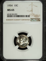 1954 P NGC MS 65 Roosevelt Silver Dime ☆☆ Great For Sets ☆☆ 033