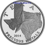 2014 Texas "Longhorns" 1 oz .9999 Silver ☆☆ Great Collectible ☆☆