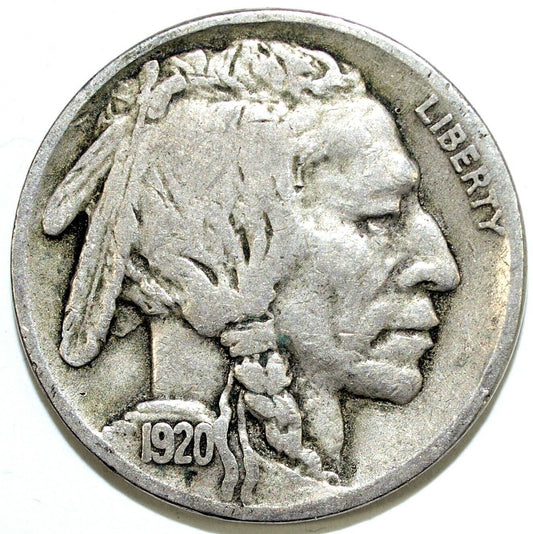 1920 P Buffalo Nickel ☆☆ Circulated ☆☆ Great Book Filler 275