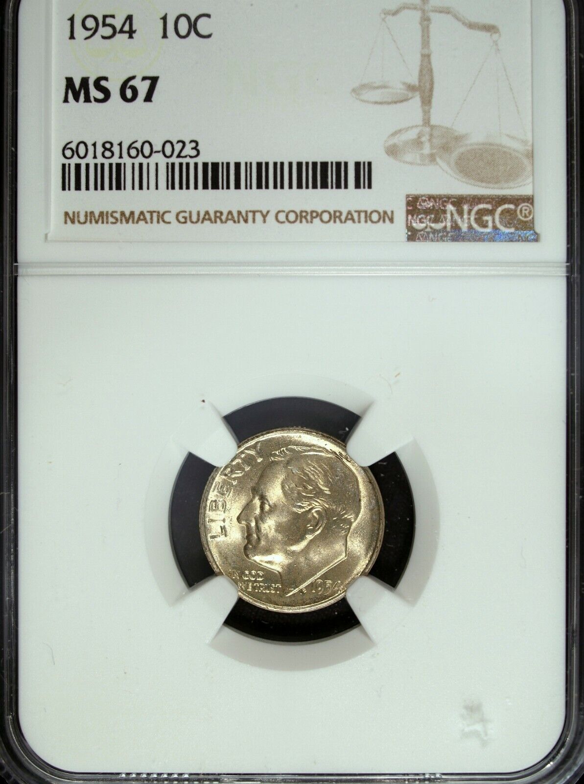 1954 S NGC MS 67 Roosevelt Silver Dime ☆☆ Great For Sets ☆☆ 023