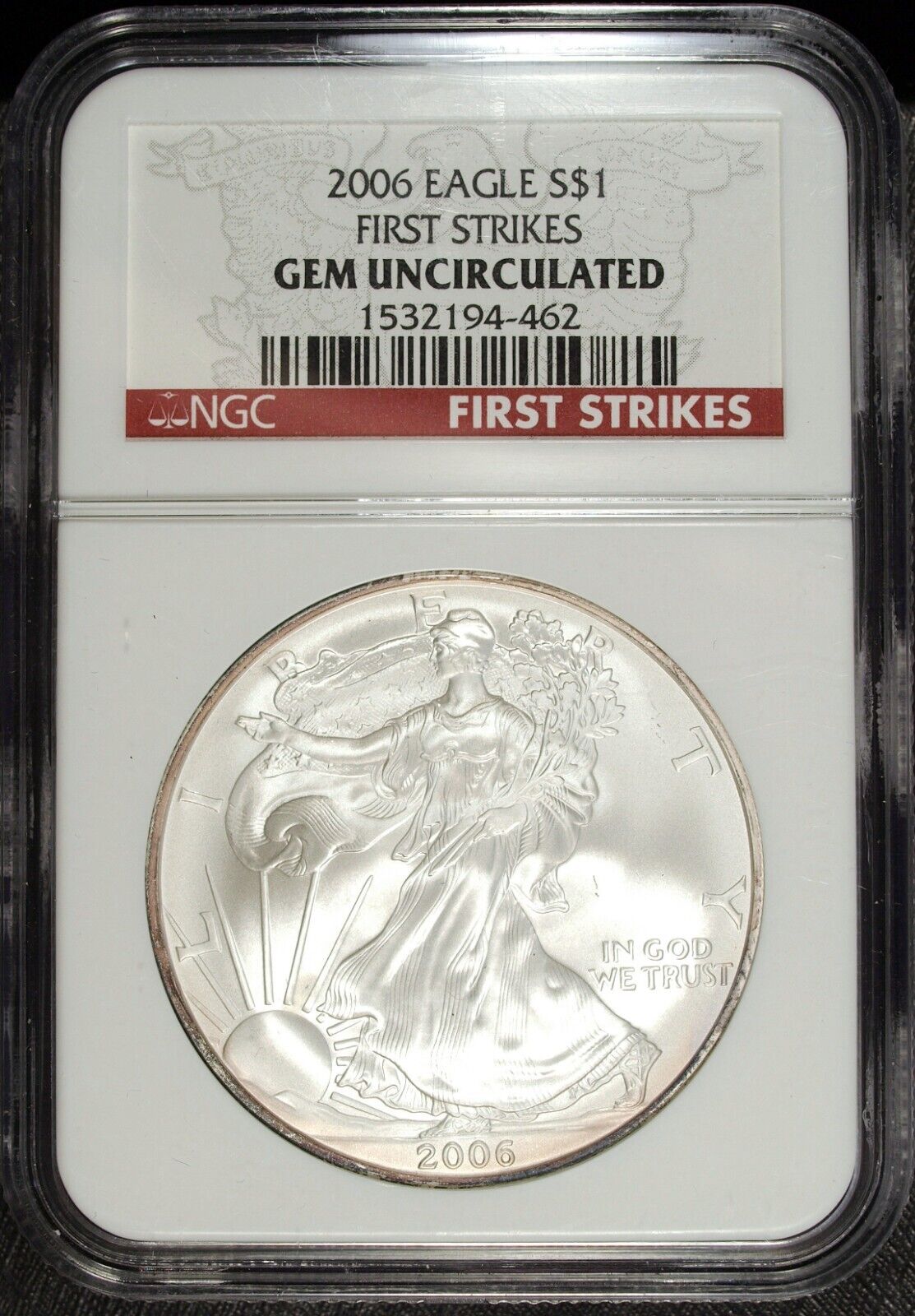 2006 NGC First Strike American Silver Eagle ☆☆ Gem Uncirculated ☆☆ 462