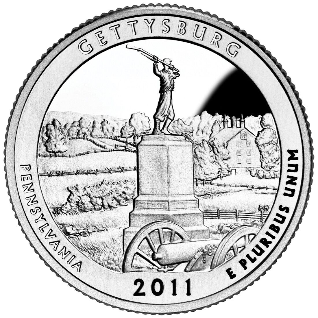 2011 S Gettysburg Clad Proof Quarter ☆☆ National Parks ATB ☆☆ Great For Sets