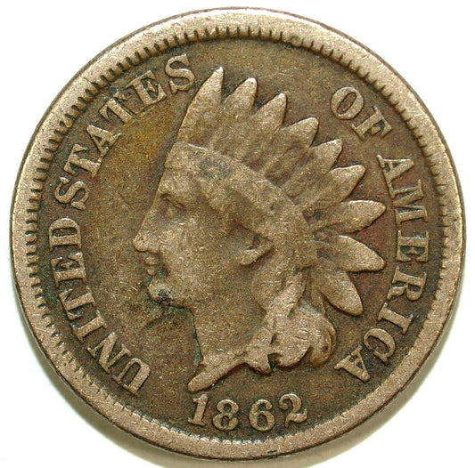 1862 Indian Head Circulated Cent ☆☆ Great Set Filler ☆☆ 400