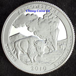 2010 S Yellowstone Clad Proof Quarter ☆☆ National Parks ATB ☆☆ Great For Sets