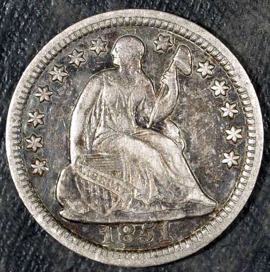 1851 P Seated Liberty Silver Half Dime ☆☆ Circulated ☆☆ Great For Sets 210