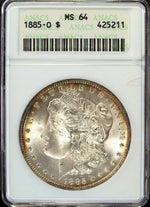1885 O ANAC's MS 64 Morgan Silver Dollar ☆☆ Beautifully Rim Toned ☆☆ 211