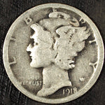 1918 S Mercury Silver Dime ☆☆ Circulated ☆☆ Great For Sets 531