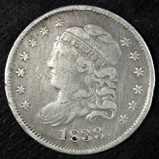 1833 Capped Bust Silver Half Dime ☆☆ Circulated ☆☆ Great Set Filler 366