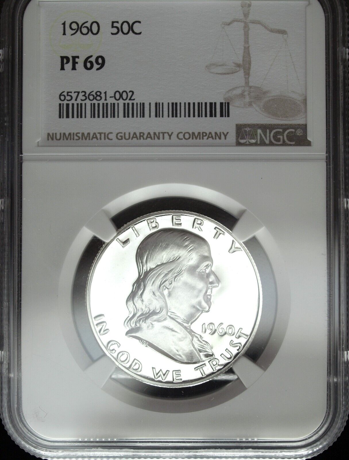 1960 NGC Proof 69 Franklin Silver Half Dollar ☆☆ Great For Sets ☆☆ 002