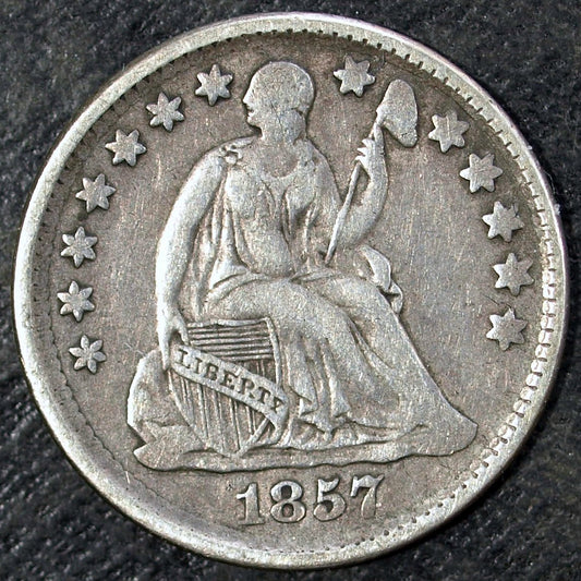 1857 P Seated Liberty Silver Half Dime ☆☆ Circulated ☆☆ Great For Sets 200